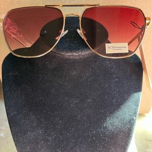 BCBGeneration Sunglasses with Gold Frame and Red Lenses